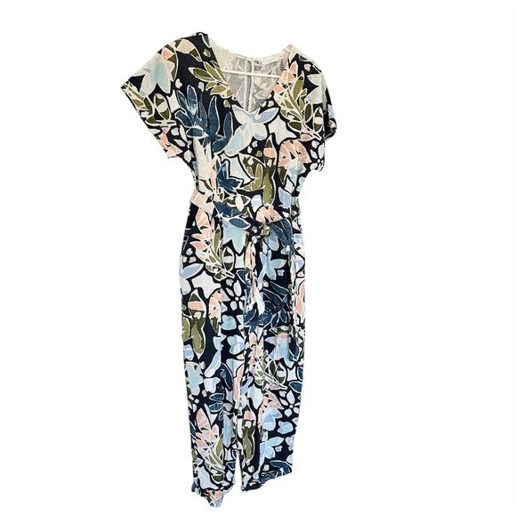 Lush Linen Blend M Jumpsuit Jumper Romper luxury comfort pants outfit boho chic - Picture 1 of 13